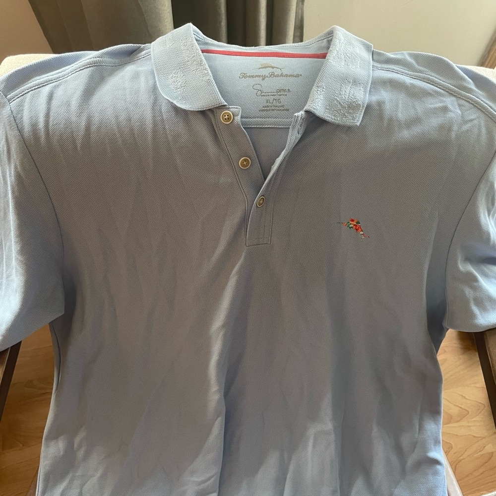 Tommy Bahama Blue Polo Shirt Classic Casual Style